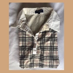 Burberry vintage womens collared shirt